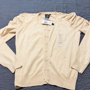 Grace Elements Cream Cardigan Sweater